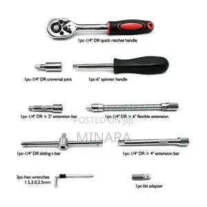 46 PCS Socket Wrench Set, Mechanical Repair Kit
