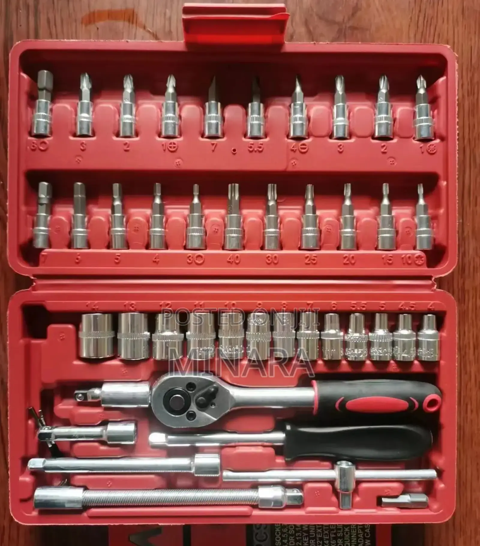 46 PCS Socket Wrench Set, Mechanical Repair Kit