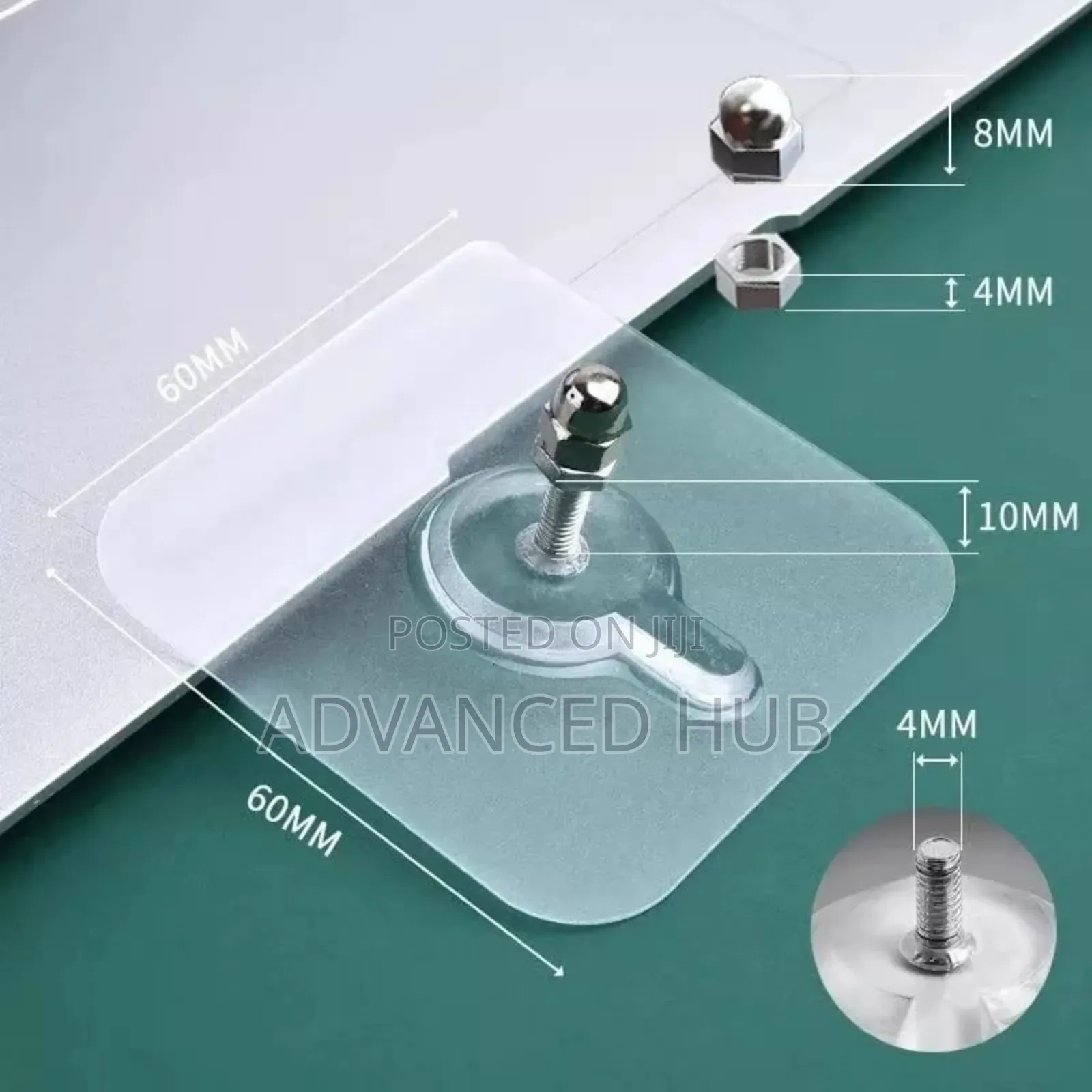 10pcs Adhessive Strong Wall Hooks With Screw