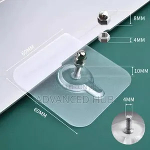 10pcs Adhessive Strong Wall Hooks With Screw