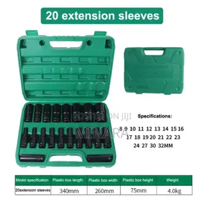 20 PCS Deep Impact Sockets Set, Auto Repair Sockets