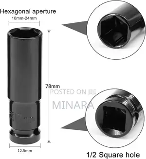 20 PCS Deep Impact Sockets Set, Auto Repair Sockets