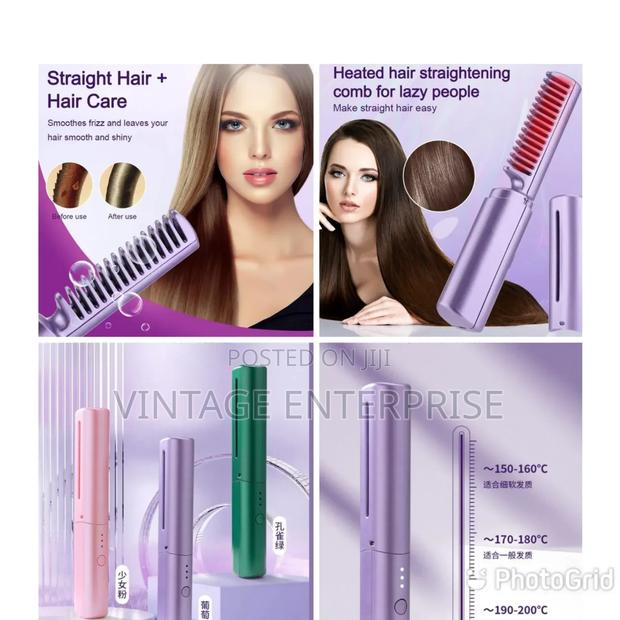Wireless Hair Straightener Comb - main view