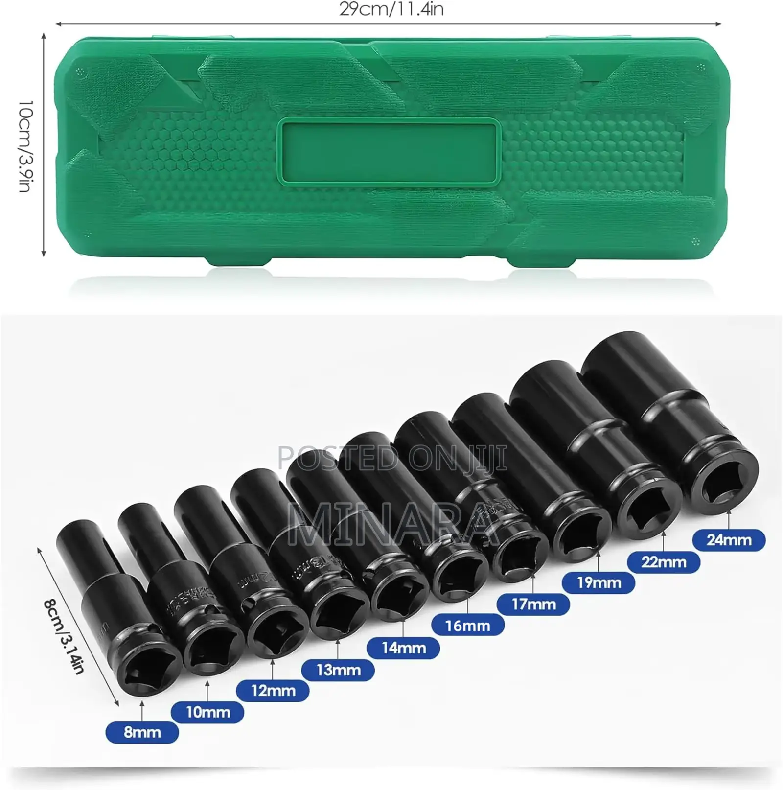 10 Pcs, Deep Impact Socket Sleeves, Auto Repair Set