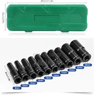 10 Pcs, Deep Impact Socket Sleeves, Auto Repair Set