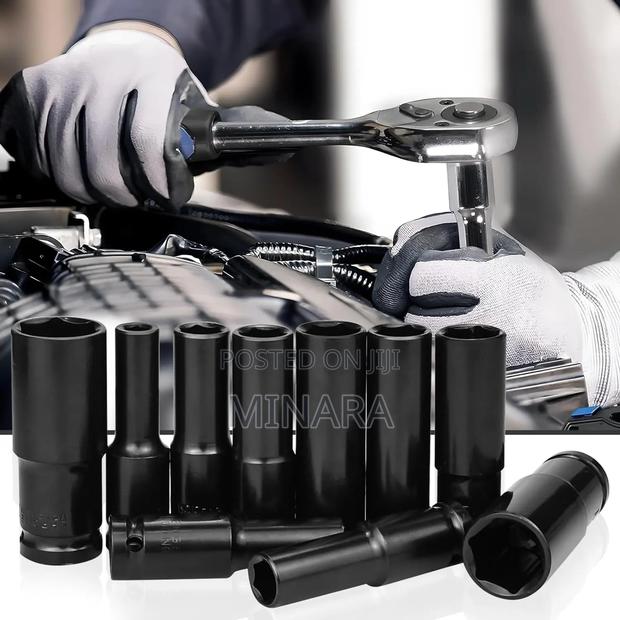10 Pcs, Deep Impact Socket Sleeves, Auto Repair Set - thumbnail 3
