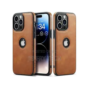 Premium Leather Case Cover for iPhone 15 Pro