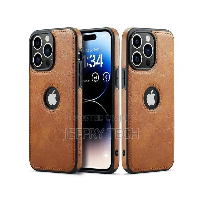 Premium Leather Case Cover for iPhone 15 Pro