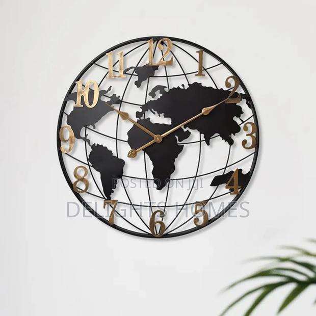 Large World Map Wall Clock _Lux - thumbnail 2