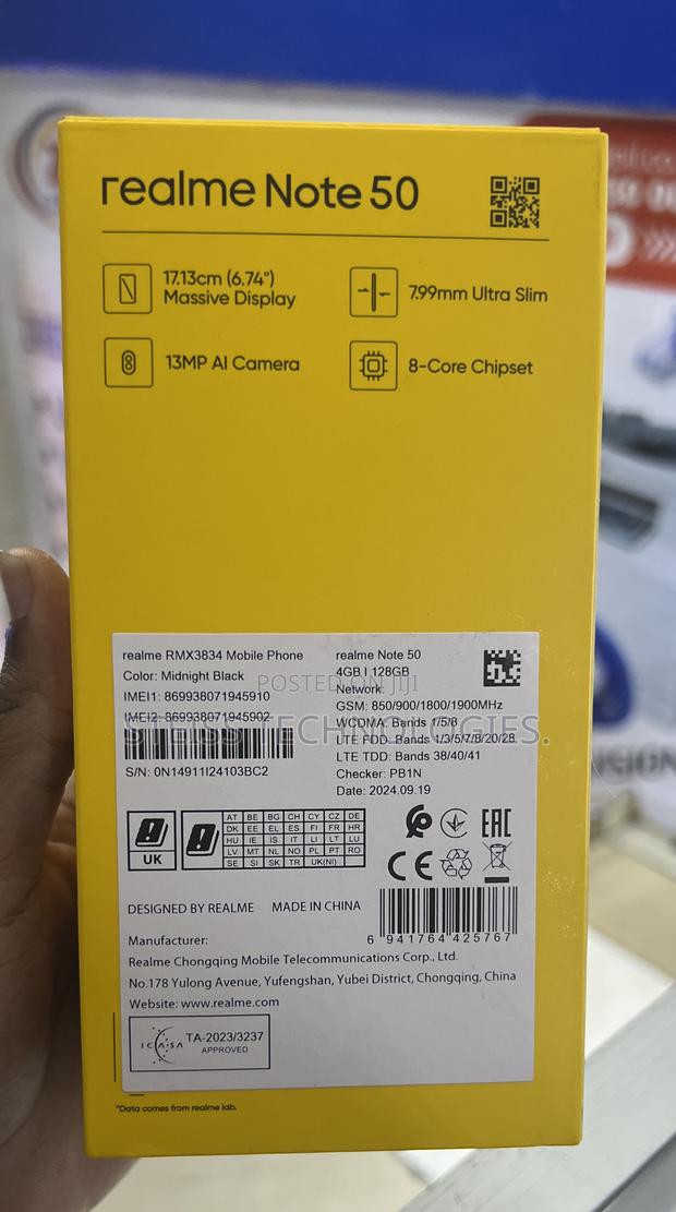 New Realme Note 50 128 GB Black - thumbnail 2