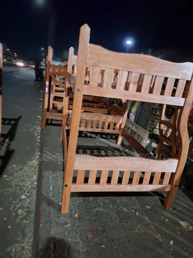 Modern Hardwood Bed - main view