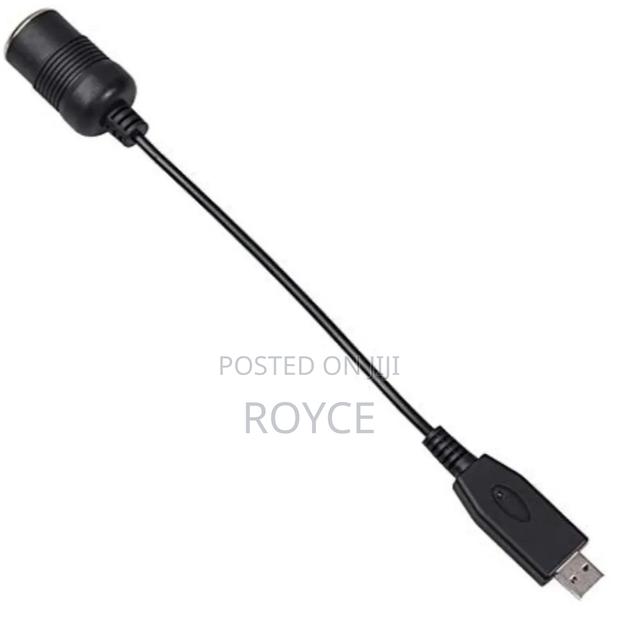 USB Port to 12V Car Cigarette Lighter Socket Convertor - thumbnail 2