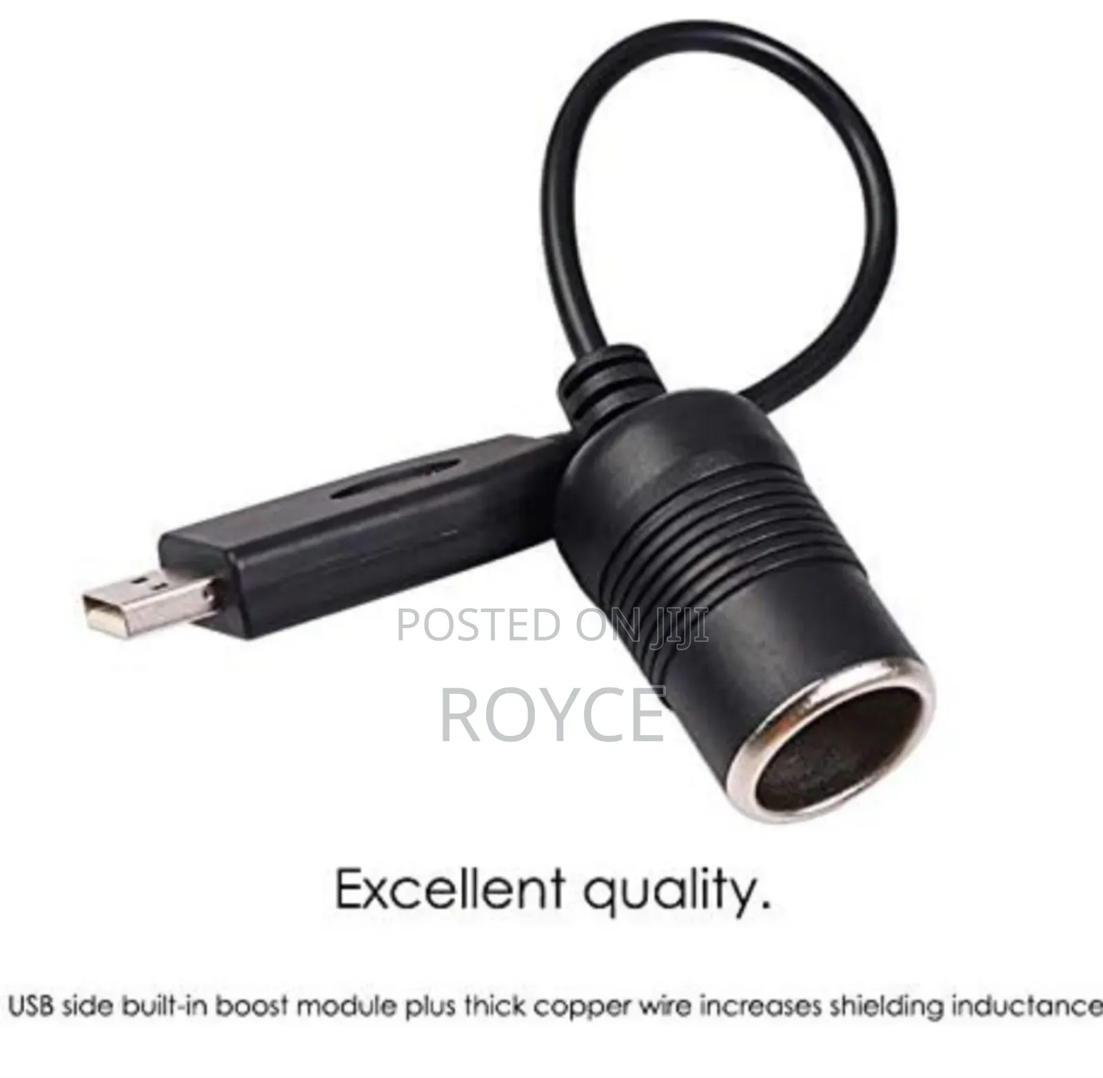 USB Port to 12V Car Cigarette Lighter Socket Convertor