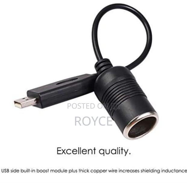 USB Port to 12V Car Cigarette Lighter Socket Convertor - thumbnail 4