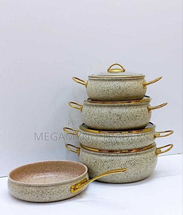 9pc Granite Sufuria Set/ Modern Nonstick Granite Sufuria - thumbnail 4