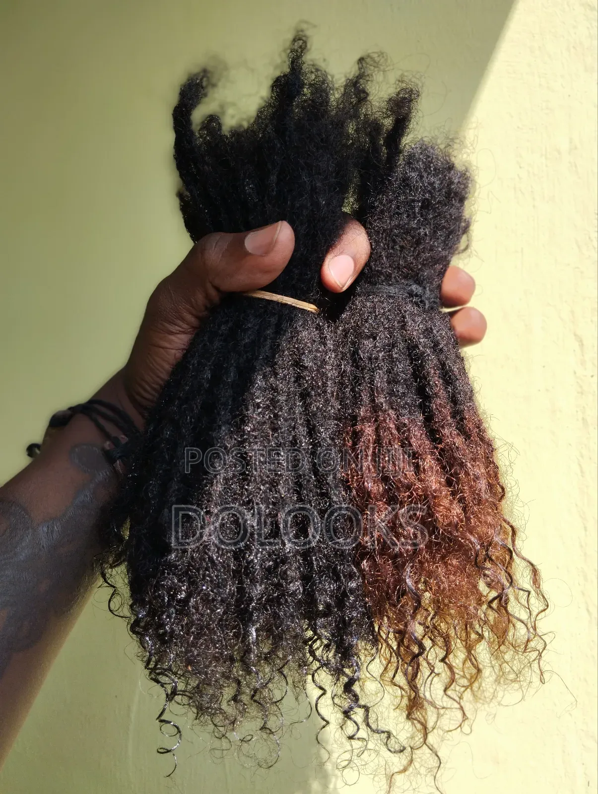 Curly Ends Human Hair Dreadlocks// Dolooks 8-10 Inch Natural