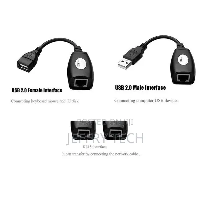 USB Rj45 Extension Adapter Up to 150ft