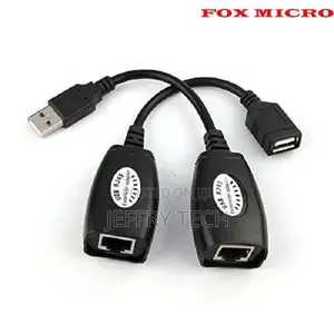 USB Over Ethernet RJ45 Extender Adapter Cat5 Cat6 Up to 150