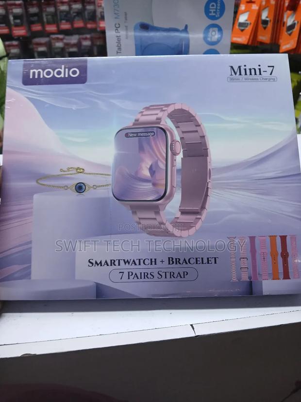 Smart Watch With 7 Straps N Bracelet