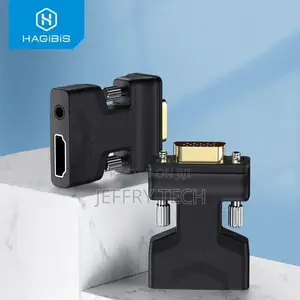 Hdmi-Compatible to VGA Adapter With Audio Port Female Video