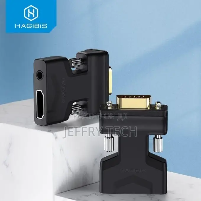 Hdmi-Compatible to VGA Adapter With Audio Port Female Video