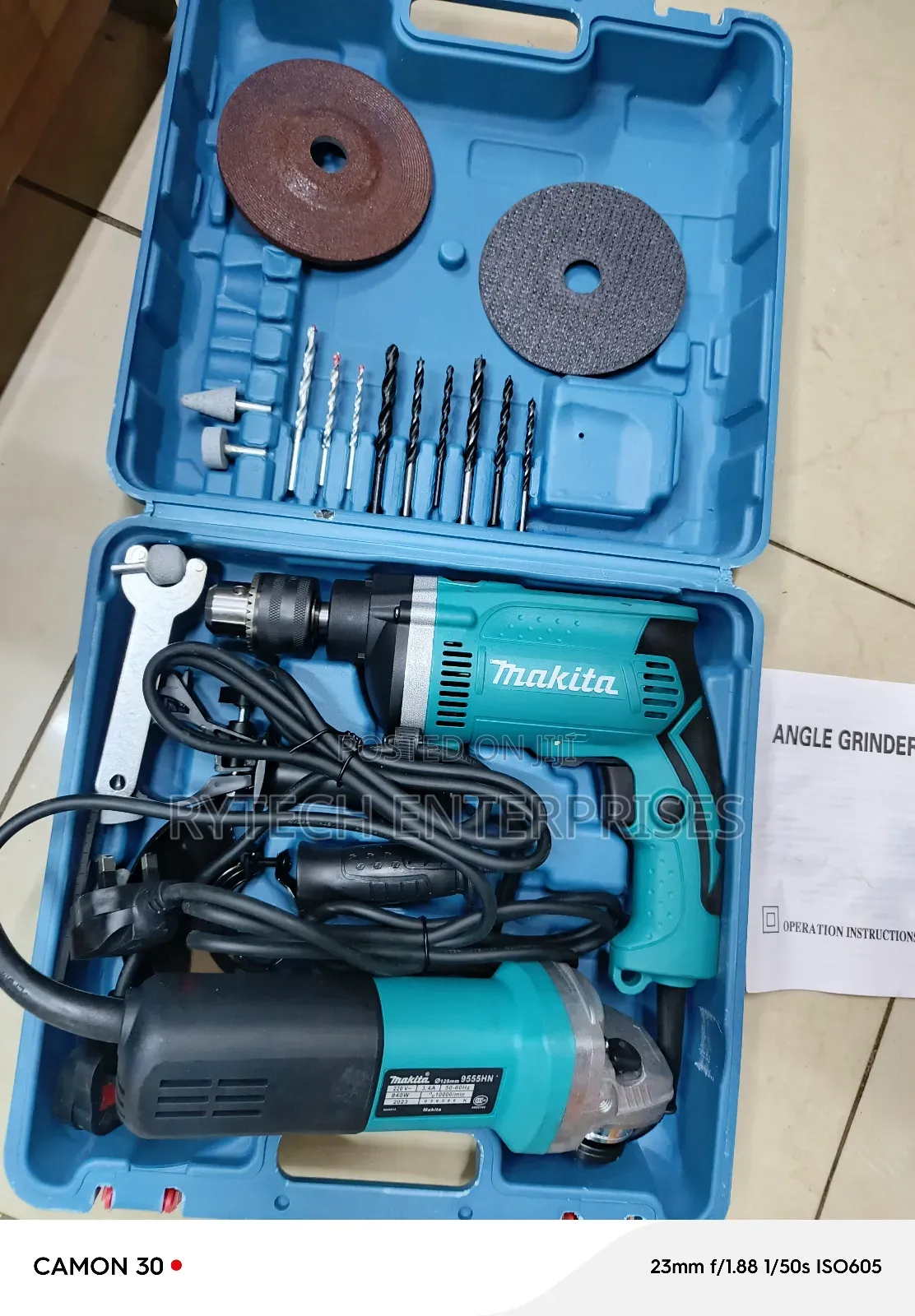 Makita Hammer Drill and Makita Grinder 4.5