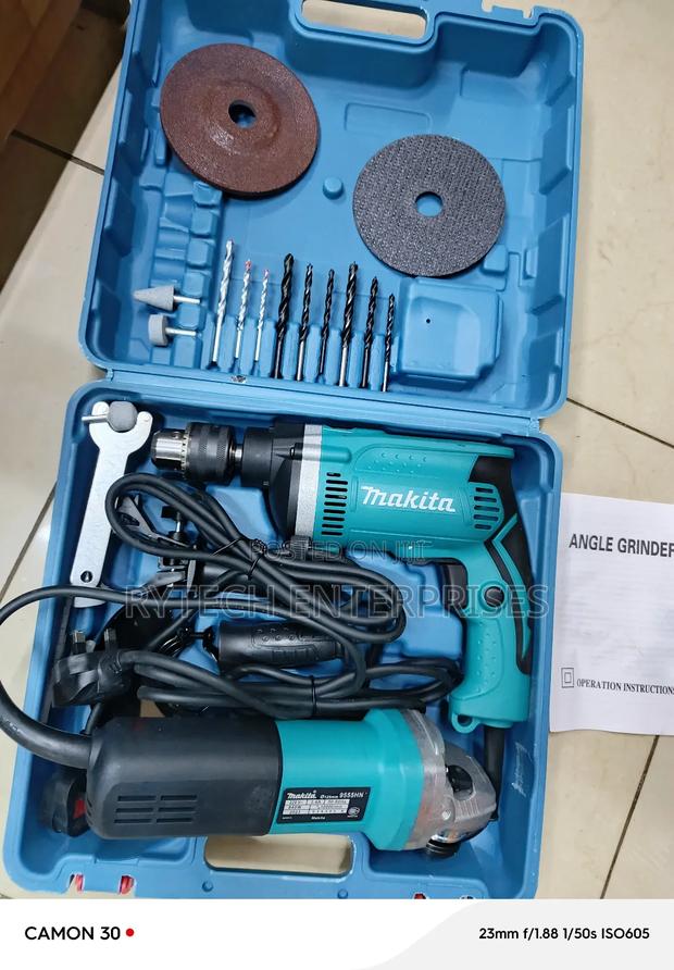 Makita Hammer Drill and Makita Grinder 4.5