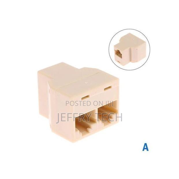 RJ45 Connector 1 to 2 Way LAN Ethernet Cable Network Splitte