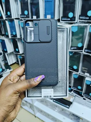 Black Nilkin Camshield Pro Back Case For Samsung S22+( Plus