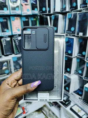 Black Nilkin Camshield Pro Back Case For Samsung S22+( Plus