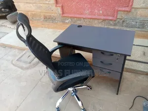 Adjustable Headrest Chair and Office Desk