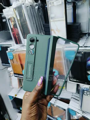 Samsung Fold5 Green Back Case With Front Protector and Stand