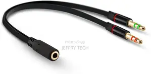 Headset PC Adapter, 3.5mm Jack Headphone Splitter With Sepa