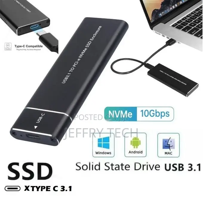 USB 3.1 to PCI-E Hard Drive Enclosure - NVME SSD