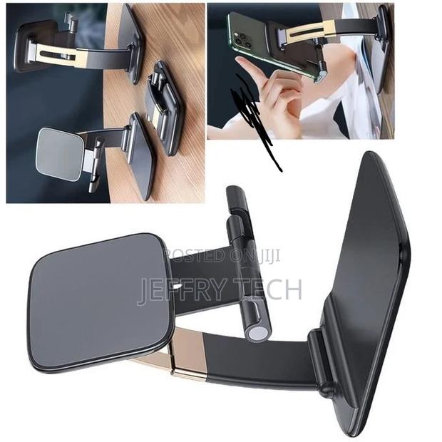 Foldable and Adjustable GSM Holder With Non-Slip Base Black