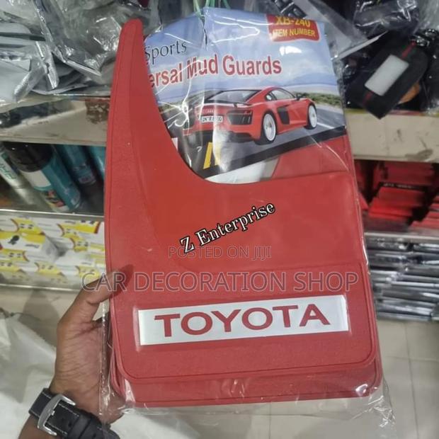 4pcs Red Toyota Branded Universal Mudflaps