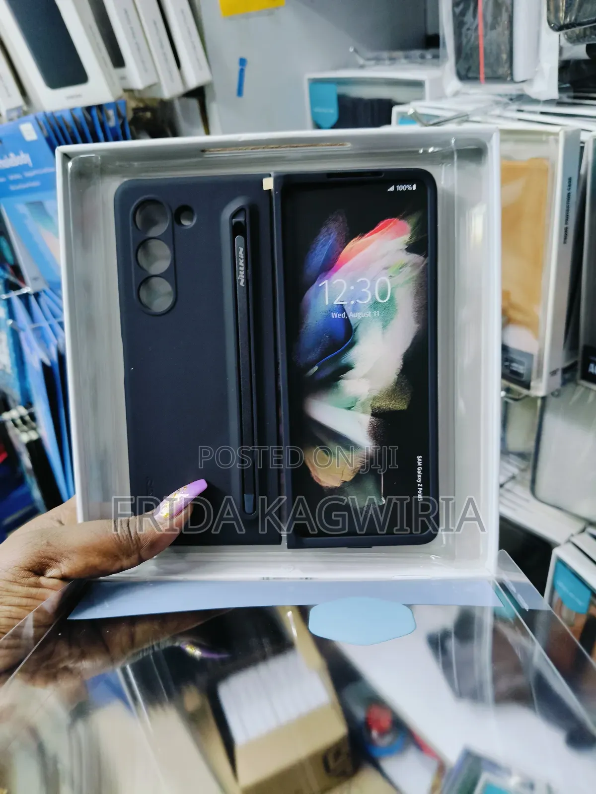 Silicon Nilkin Case With Pen For Samsung Galaxy Fold 5