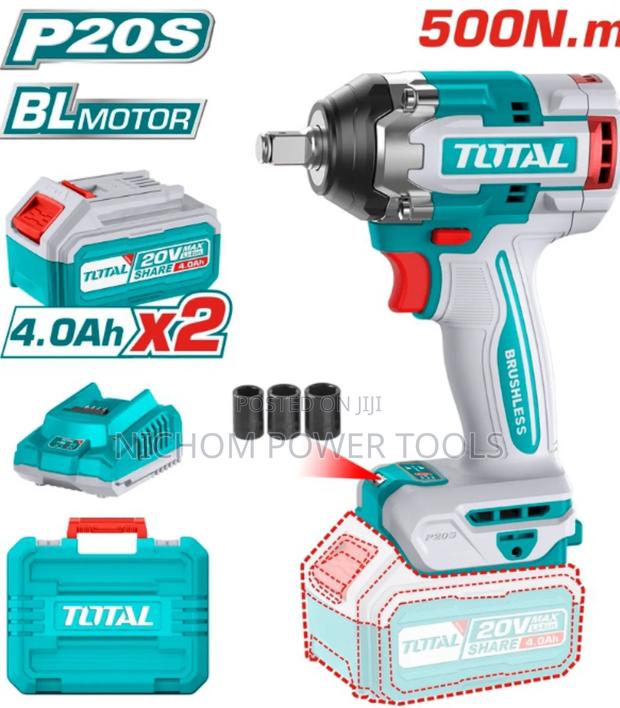 500N.M Max Torque 20v Total Cordless Impact Wrench - main view