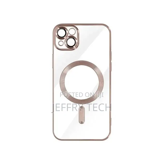 Magsafe Silicone With Camera Protection for iPhone 15 - Pink