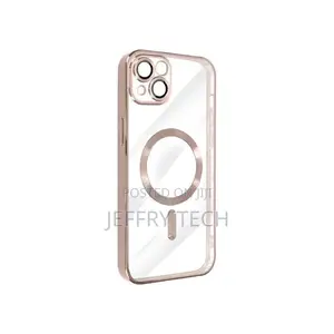 Magsafe Silicone With Camera Protection for iPhone 15 - Pink