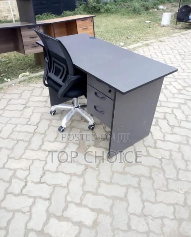 Computer Table With Clerical Black Chair - main view