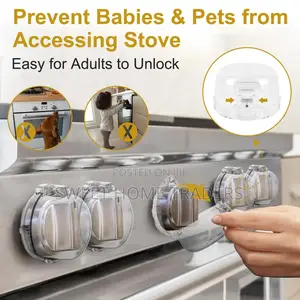 4pc Set Gas Knob Covers Clear