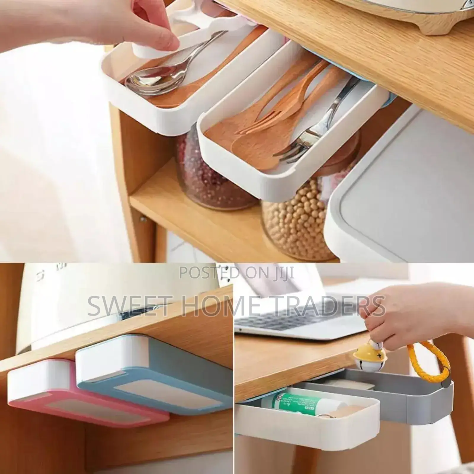 *Hidden Under Table Drawer Storage Box*
