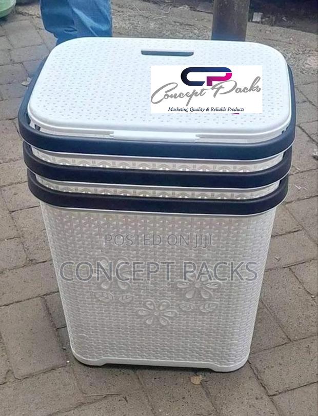 White Square Laundry Basket.