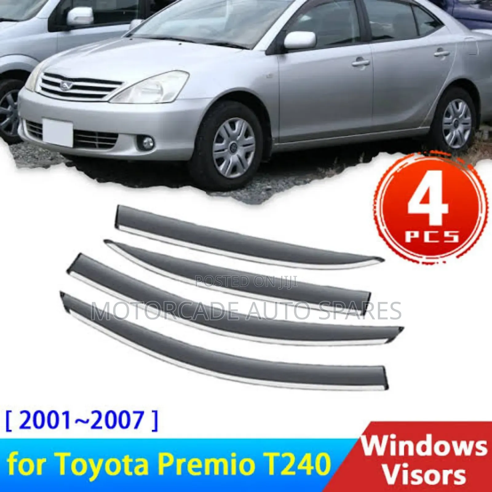 Toyota Premio 240 2002-2007 Windbreakers/Window Visors Set