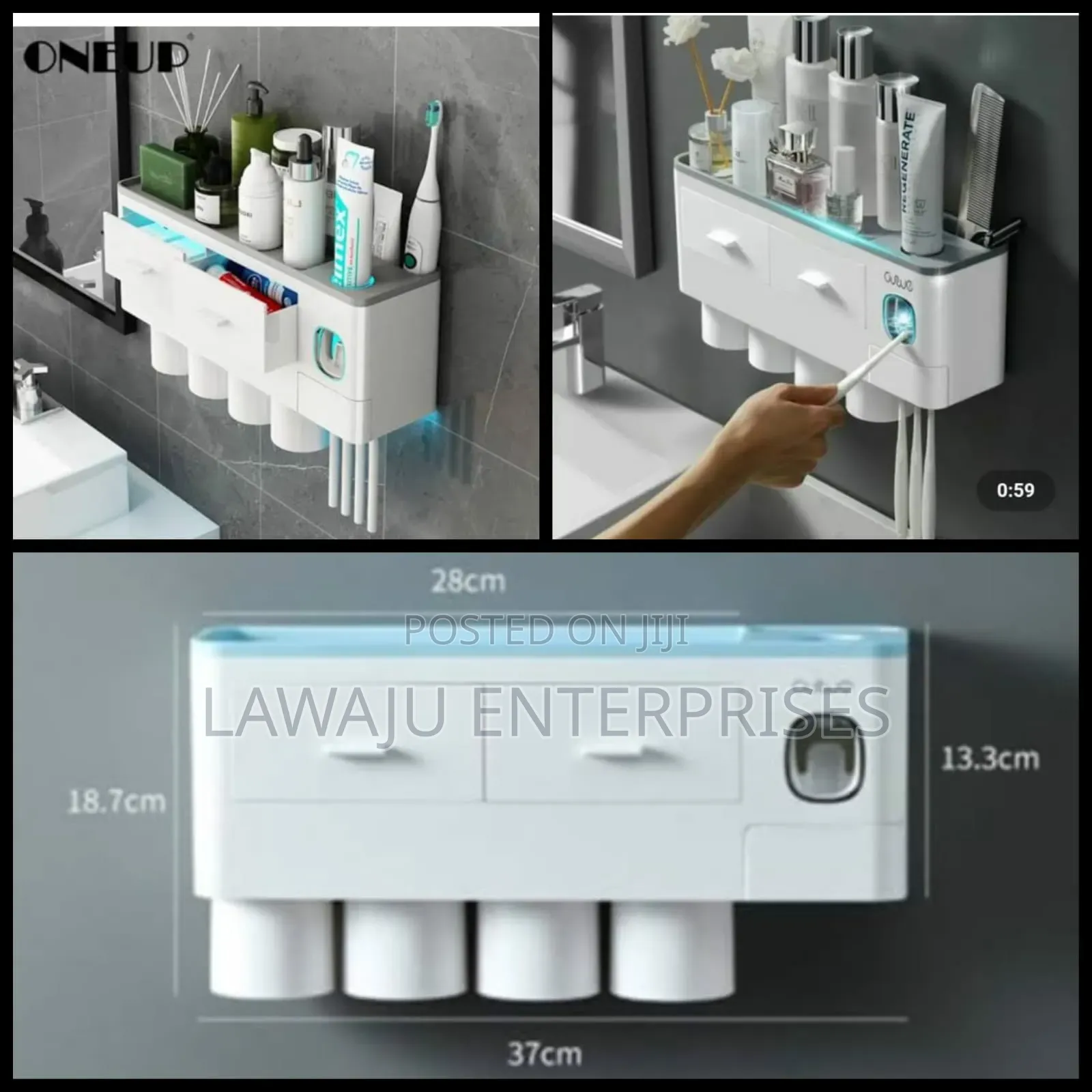 4 Cups Luxury Toothbrush Holder