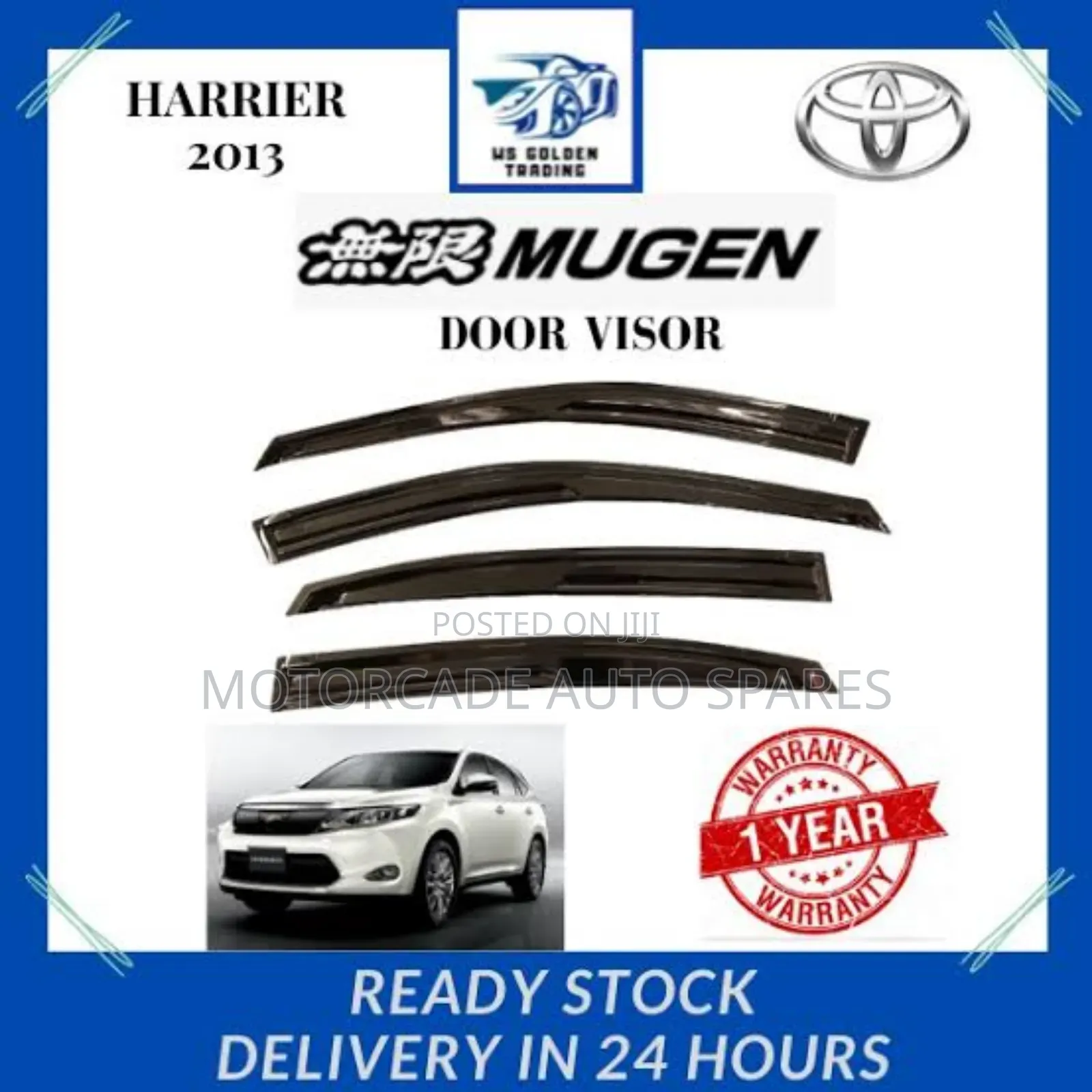 Toyota Harrier New Model 2014+ Windbreakers Window Visors