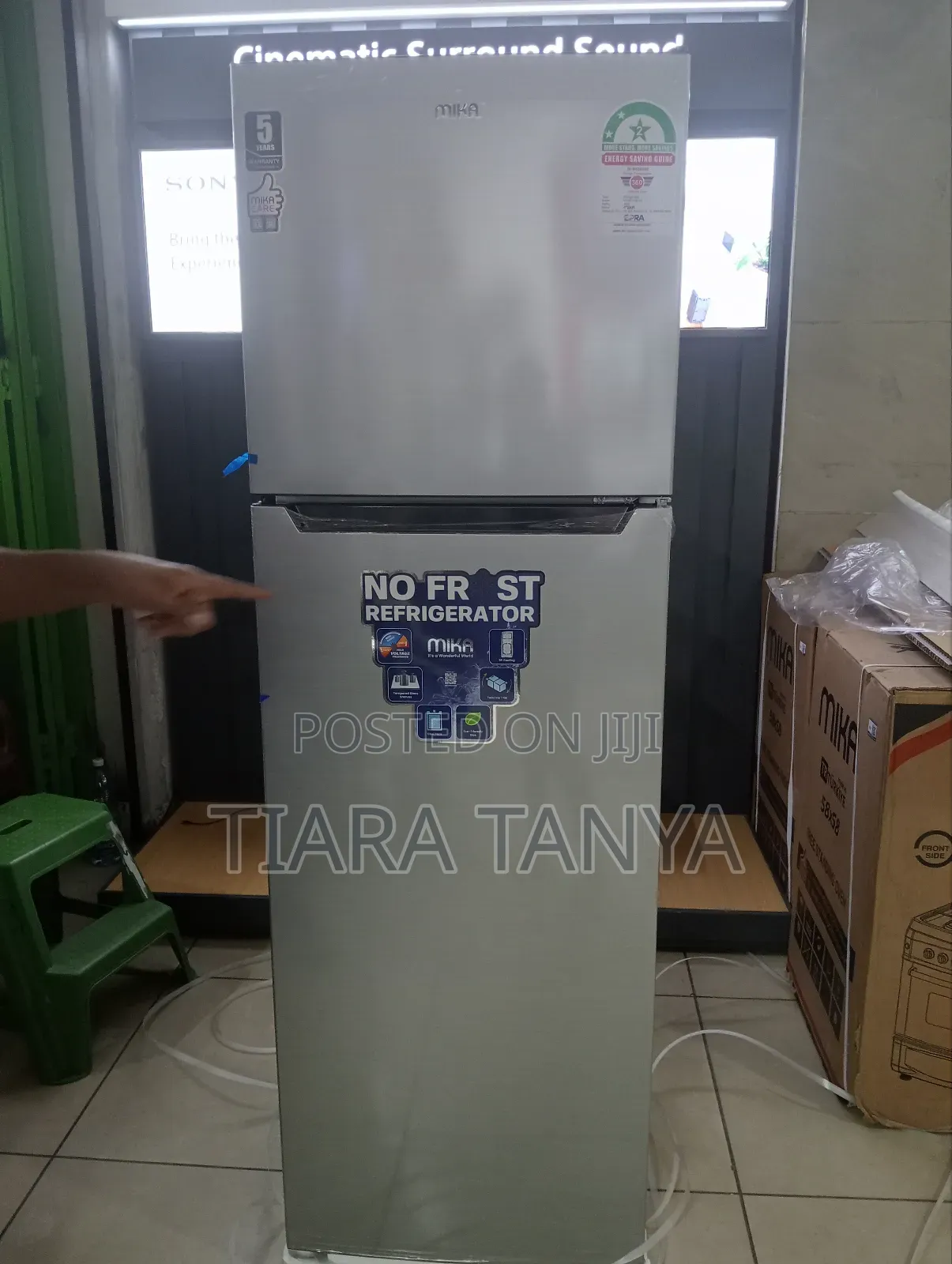 MIKA Fridge, 255L, 2 Door Top Mount Freezer, No Frost (