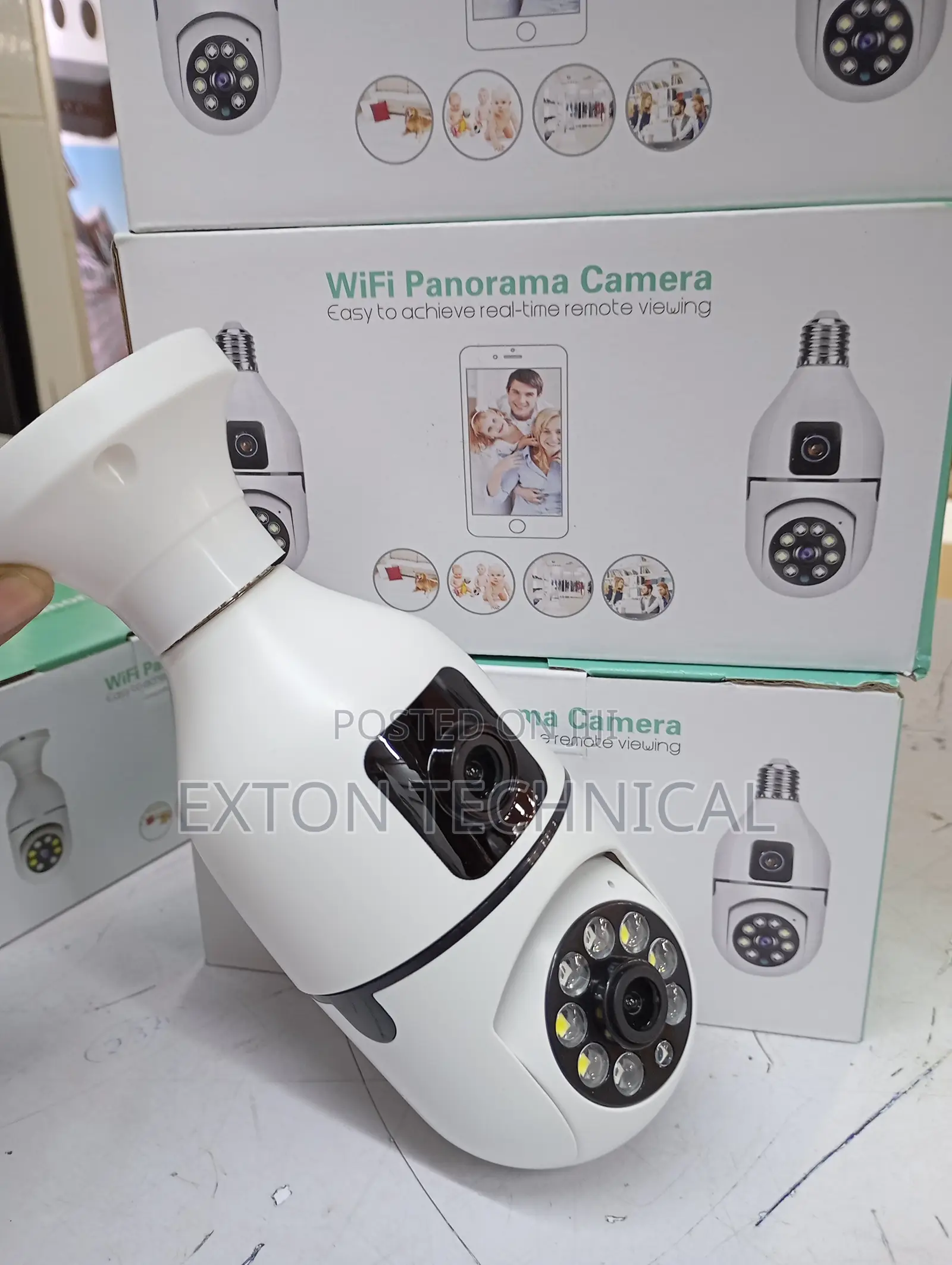 Wifi Smart Dual Lens Bulb Camera 360 V380 Bulb PTZ Camera