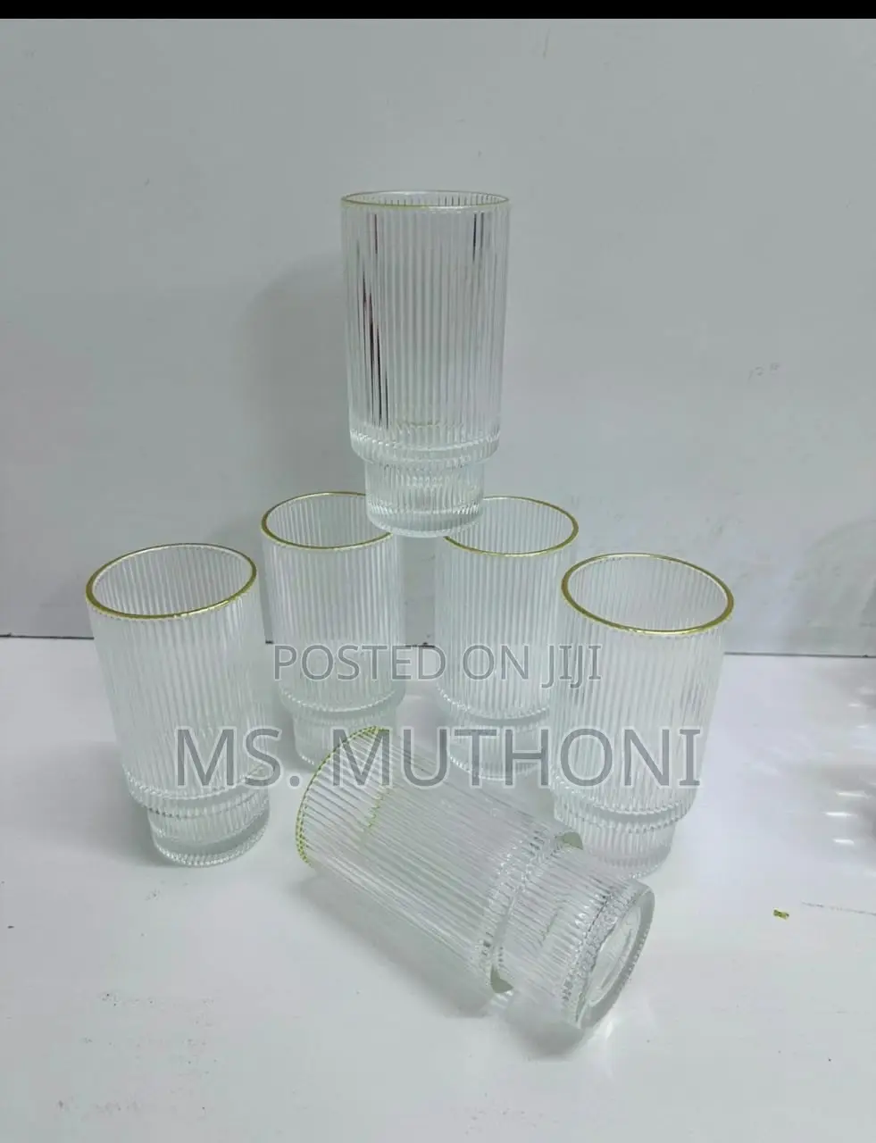 Long Glass With Gold Rim 333ml